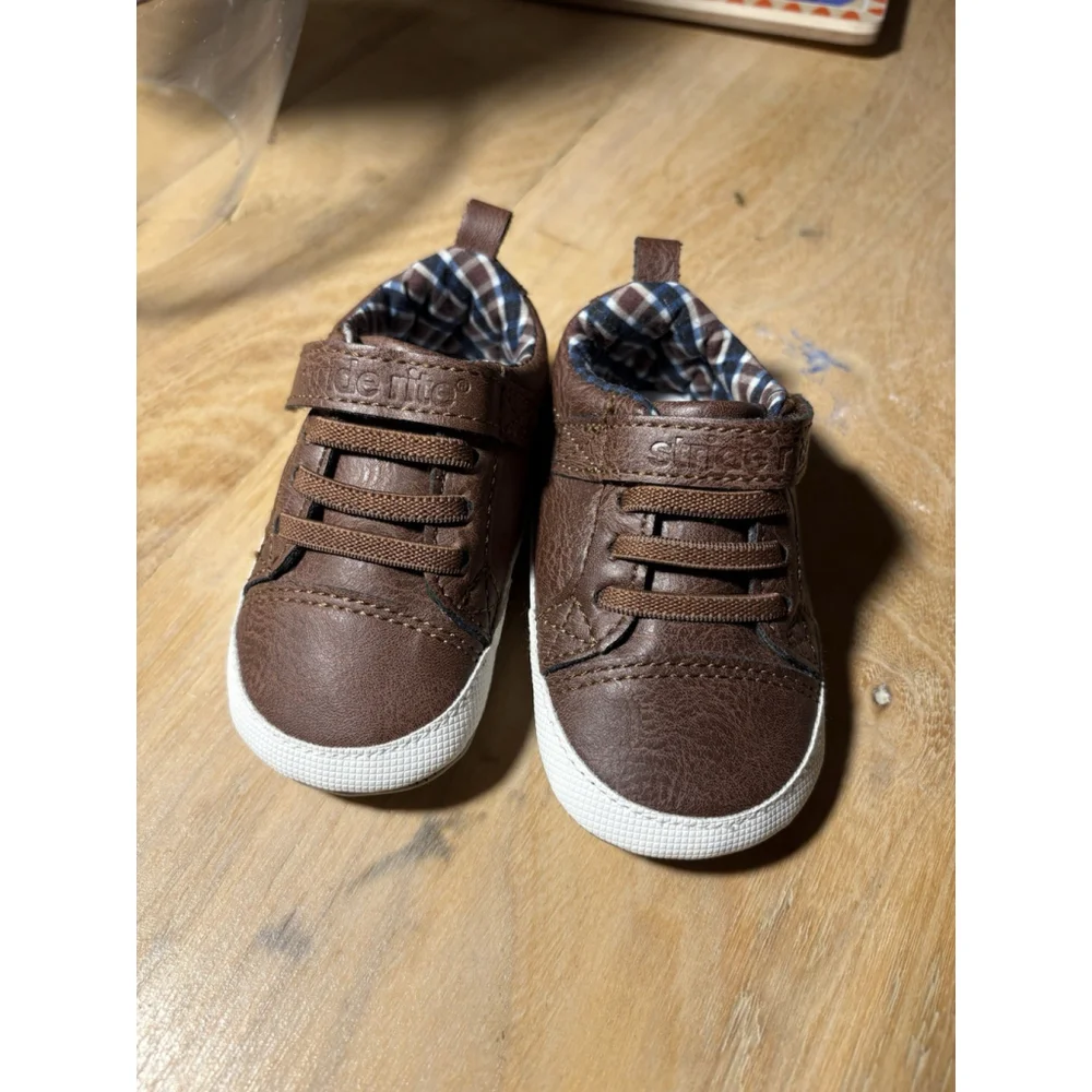 Stride Rite shoes Sneakers size 6-12 months Brown Limitless Lee First Walkers